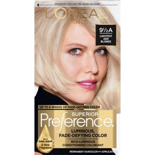 L'Oreal Paris Fade-Defying Shine Permanent Hair Color - 9½A Lightest Ash Blonde