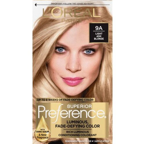L'Oreal Paris Fade-Defying Shine Permanent Hair Color - 9A Light Ash Blonde