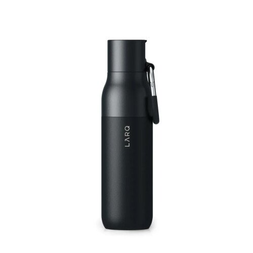 LARQ Bottle Filtered Set with PureVis Cap - 17oz - Obsidian Black