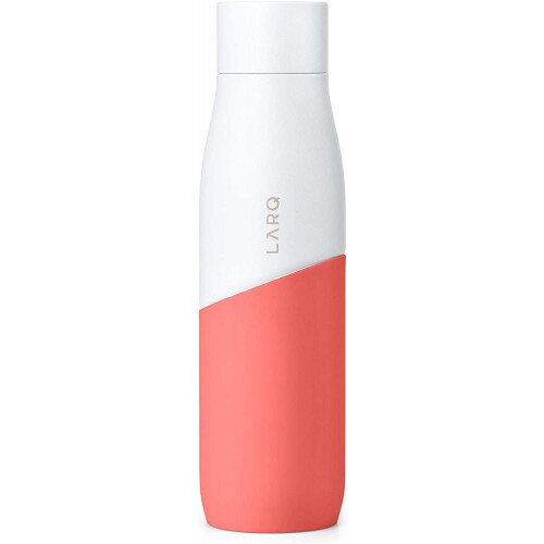 LARQ Water Bottle Movement PureVis - White / Coral - 24 oz