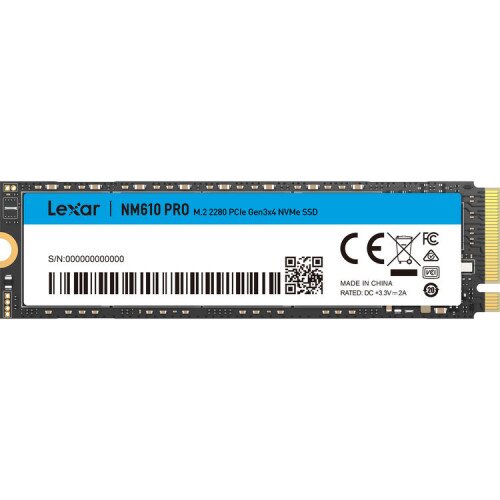Lexar NM610 PRO M.2 2280 PCIe Gen3x4 NVMe SSD - 2TB
