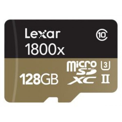 Lexar Professional 1800x MicroSDHC/MicroSDXC UHS-II Cards - 128GB