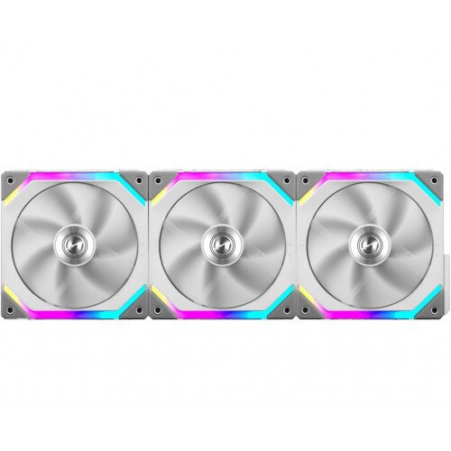 LIAN LI Uni Fan SL120 ARGB Modular PWM Fan - 120mm - Three Pack - White - 2