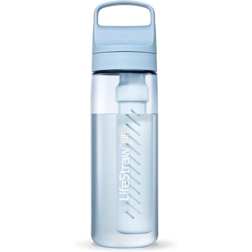 LifeStraw Go Series 22 oz BPA Free Water Filter Bottle - Icelandic Blue