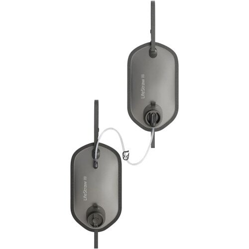 LifeStraw Peak Series Gravity Water Filter System with Safe Water Storage - Dark Mountain Gray - 8 + 8 L