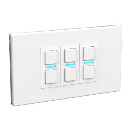 Lightwave Smart Dimmer (3 Gang) Switch - White Metal