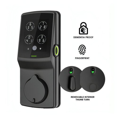Lockly Dementia-Proof Secure Plus Smart Lock - Matte Black