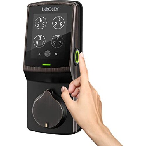 Lockly Peek-Proof Secure Plus Smart Lock - Venetian Bronze - Right Hand - Dead Bolt