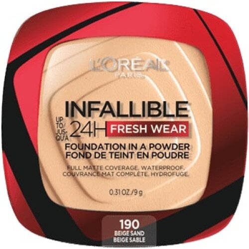 L'Oreal Paris Up to 24H Fresh Wear in a Powder, Matte Finish - Beige Sand