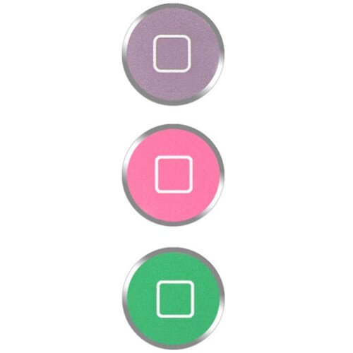 LUXA2 Color Aluminum Home Button Sticker - Purple/Maroon/Green