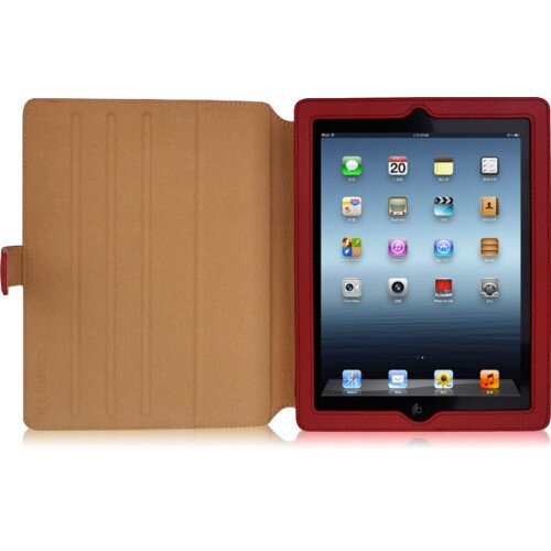 LUXA2 Metis Slim Leather Stand Case - Red