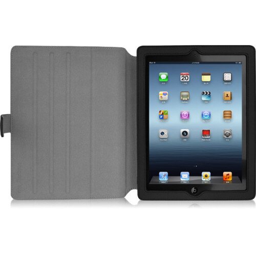 LUXA2 Metis Slim Leather Stand Case - Black