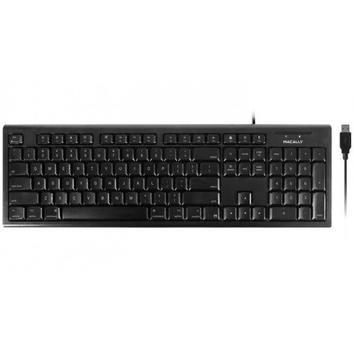 Macally 104 Key Full Size USB Keyboard for Mac - Black