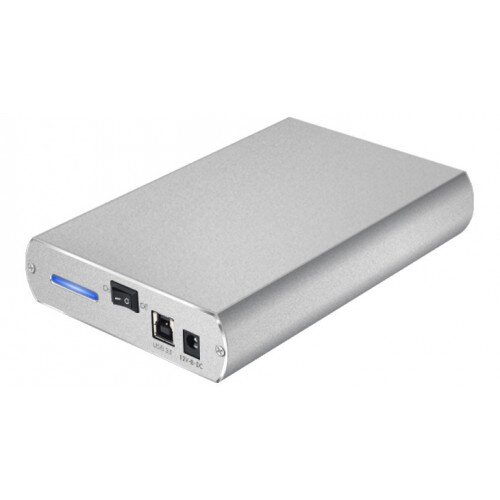 Macally Aluminum USB 3.0 External 3.5” SATA Hard Drive / SSD Enclosure for Mac / PC with AC Adapter and Stand