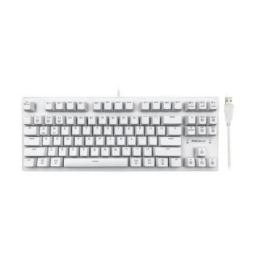 Macally Compact 87 Key Backlit Mechanical Keyboard for Mac and PC