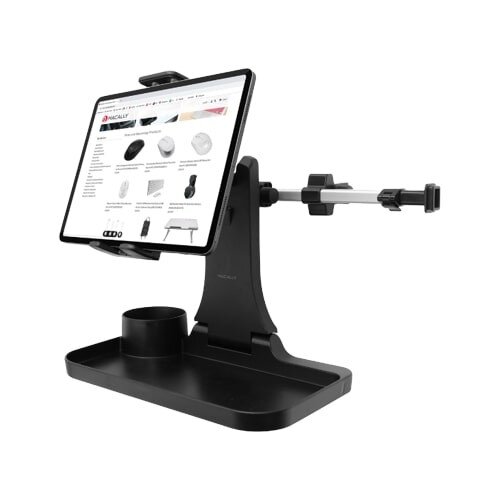 Macally Dual Position Car Seat Headrest Tablet Mount with Tray - 2