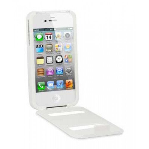 Macally Flip Cover Case for iPhone 4S/4 - White
