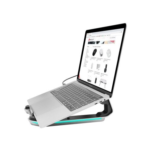 Macally Laptop Riser With 4-Port USB 3.0 HUB and RGB Lighting