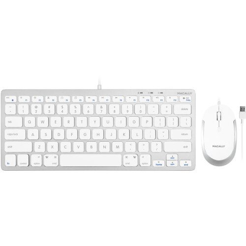 Macally USB Wired Slim Keyboard and Mouse Combo for Mac