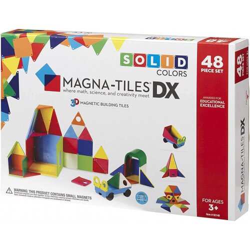 Magna Tiles Solid Colors 48-Piece Deluxe Set