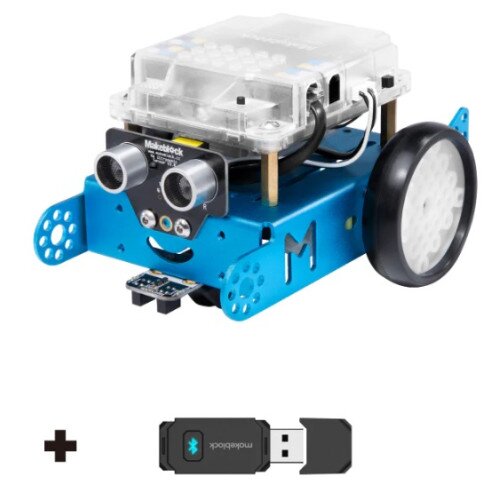Makeblock mBot Smart STEM Educational Coding Robotic Kit Toy - Blue - Bluetooth Dongle