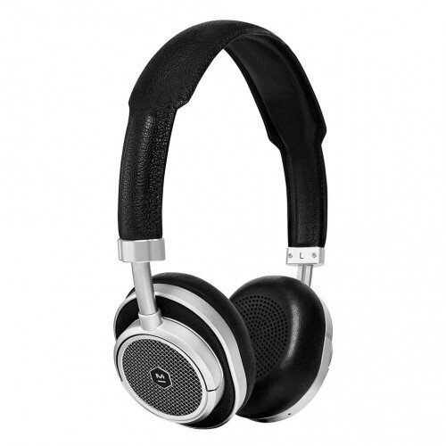 Master & Dynamic MW50 Wireless On-Ear Headphones - Silver Metal / Black Leather