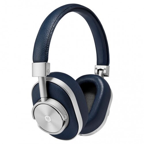 Master & Dynamic MW60 Wireless Over-Ear Headphones - Silver Metal / Navy Leather
