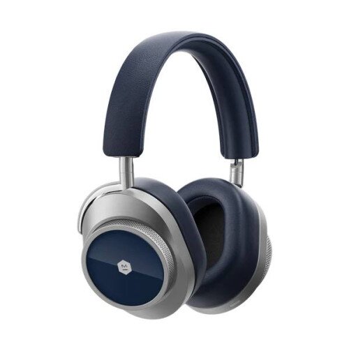 Master & Dynamic MW75 Active Noise-Cancelling Wireless Headphones - Silver Metal / Navy Leather