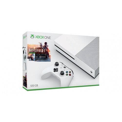Microsoft Xbox One S 500B Console - Battlefield 1 Bundle