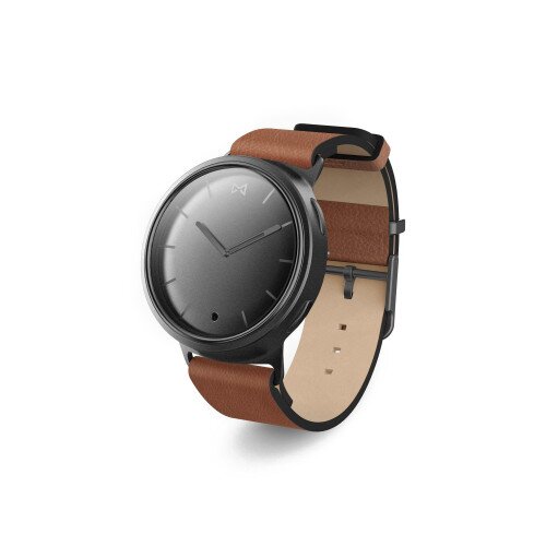 Misfit Phase Smartwatch - Jet and Oak Leather Strap