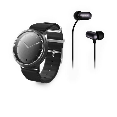 Misfit Phase Sport Band + 1More In-Ear Headphones - Black - Black Sport Strap