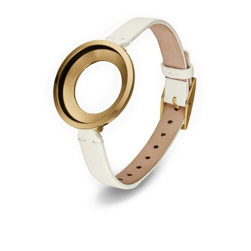 Misfit Shine 2 Halo Bracelet - White Leather Band