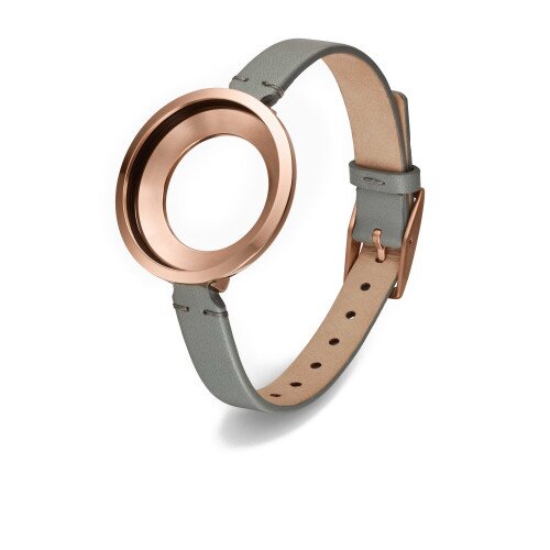Misfit Shine 2 Halo Bracelet - Grey Leather Band