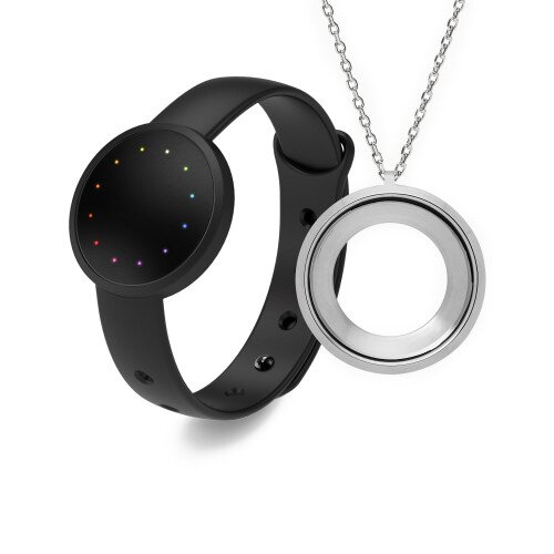 Misfit Shine 2 + Halo Necklace Bundle - Carbon Black