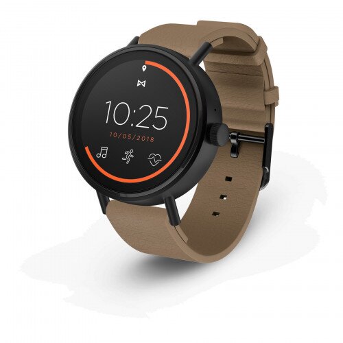 Misfit Vapor 2 Smartwatch - Jet Black With Walnut Textured Sport Strap - 46mm