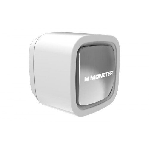 Monster Mobile Single USB Wall Charger - White and Chrome