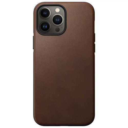 Nomad Modern Leather Case for iPhone 13 Series - iPhone 13 Pro Max - Rustic Brown