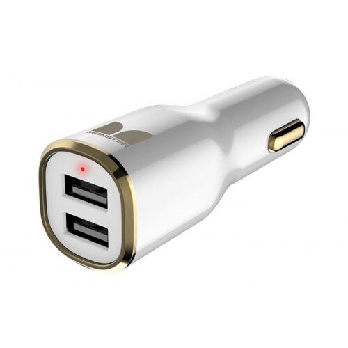 Monster Mobile iCarCharger MAX 2 - White and Gold
