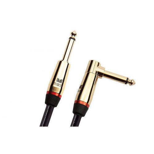 Monster Prolink Rock Pro Audio Instrument Cable Angled to Straight