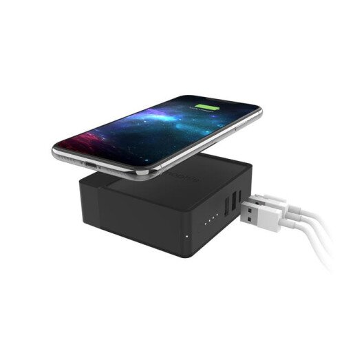 mophie Powerstation 18W Fast Charge Portable Hub with Qi-Enabled 5W Wireless Charging