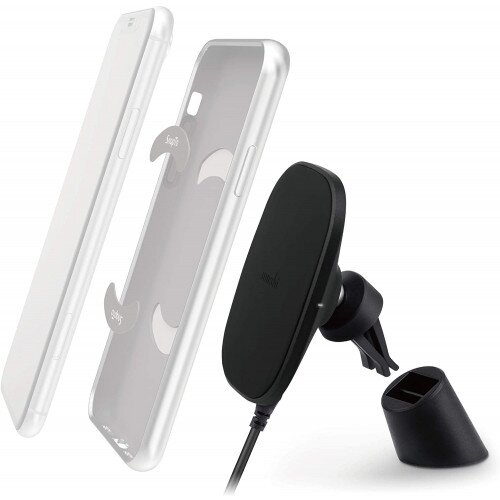 Moshi SnapTo Magnetic Car Mount with Wireless Charging