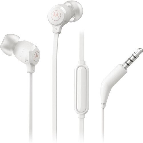 Motorola Earbuds 3-S In-Ear Headphones with Mic - Titanium White