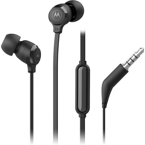 Motorola Earbuds 3-S In-Ear Headphones with Mic - Jet Black