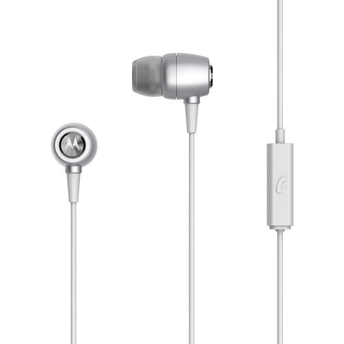 Motorola Earbuds Metal Premium Headphones - Silver