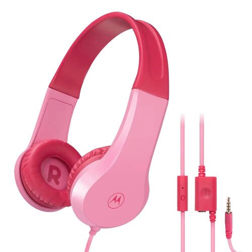 Motorola Moto JR200 Kids Over-Ear Headphones - Light Pink