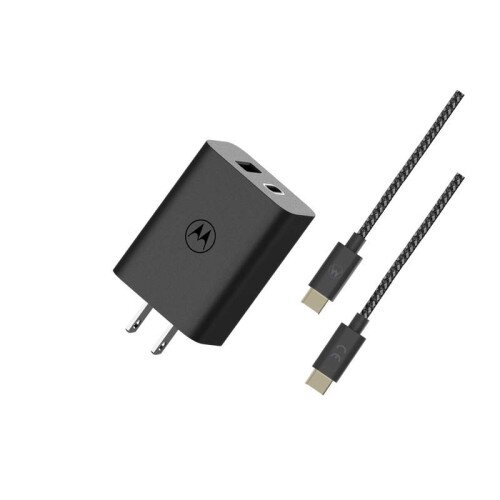 Motorola TurboPower Share 50W Wall Charger with USB-C Data Cable
