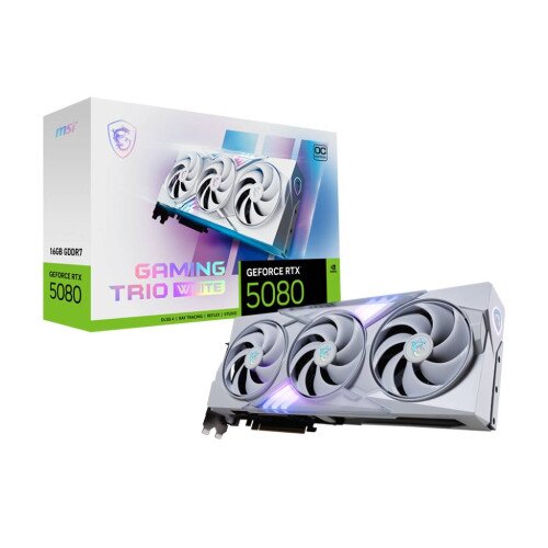 MSI GeForce RTX 5080 16G GAMING TRIO OC Graphics Card - White