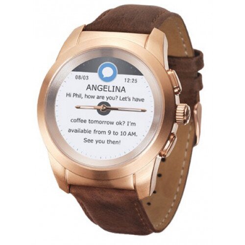 MyKronoz ZeTime Premium Hybrid Smartwatch - Brushed/Pink/Gold - Petite