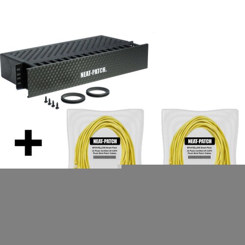 Neat Patch NP2K648 - NP2 Cable Management Bay With 48 Patch Cables - Yellow