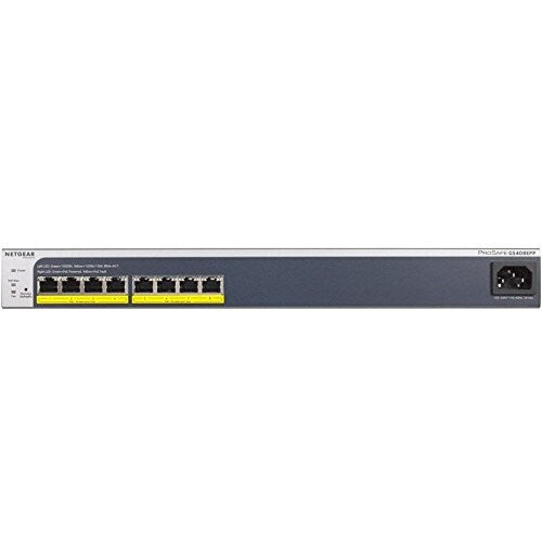 NETGEAR 8-port Gigabit Web Managed Easy-Mount Switch w/8-port PoE/PoE+